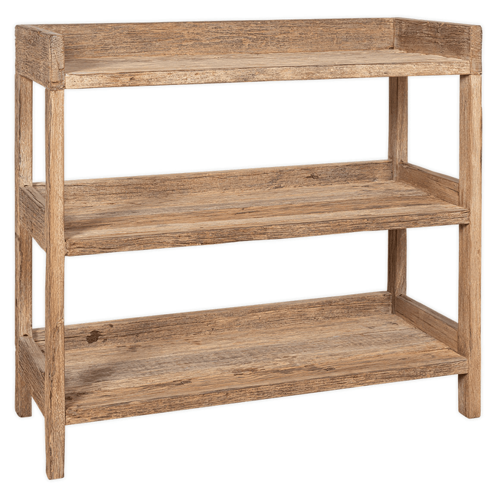 Ibo Reclaimed Wood Pantry Standing Shelves, Natural