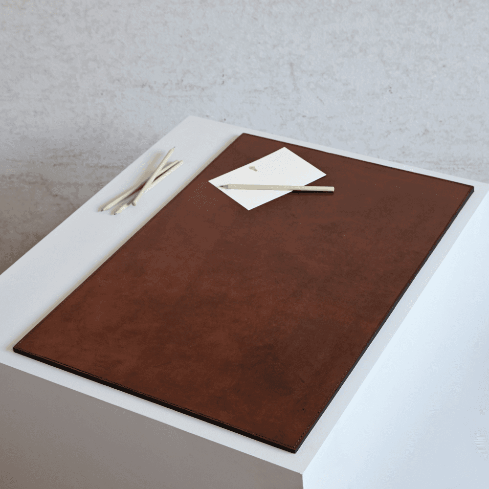 Desk Mat, Tan Leather