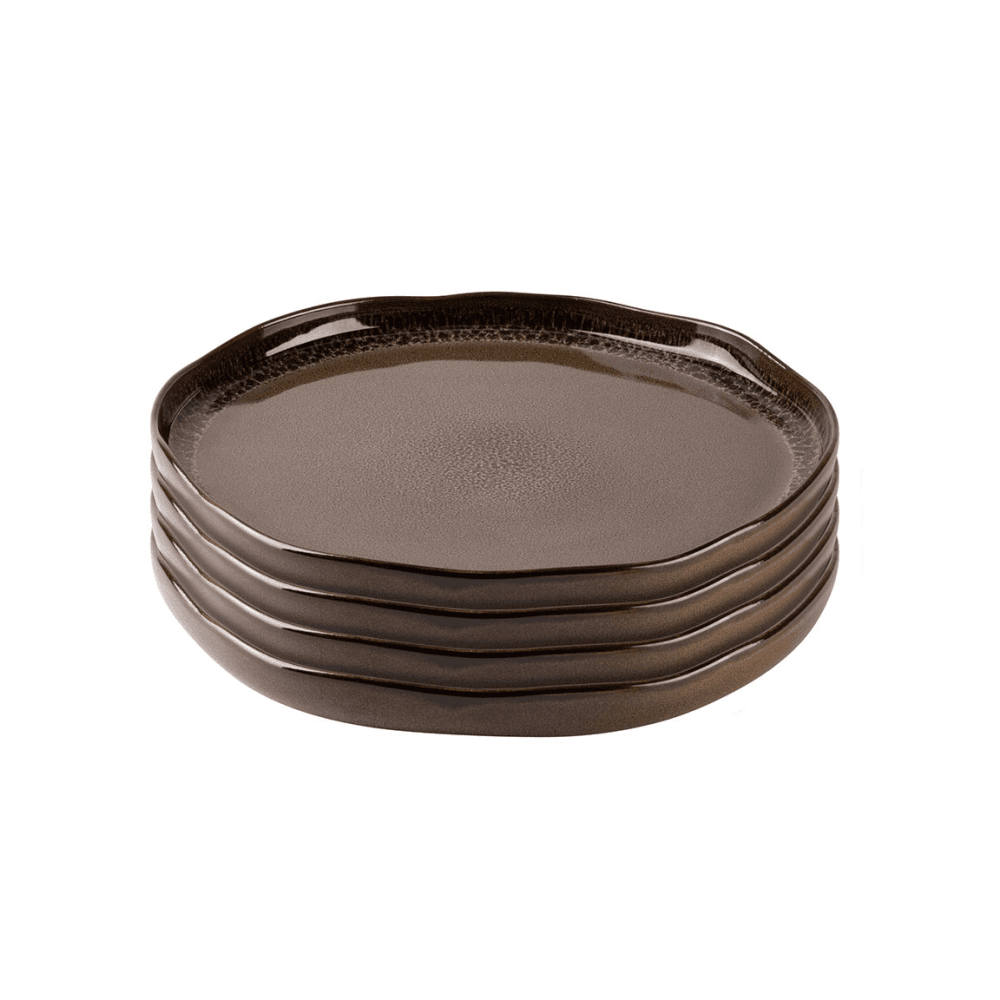 Travellers Rest Set of 4 Dinner Plates, Brown