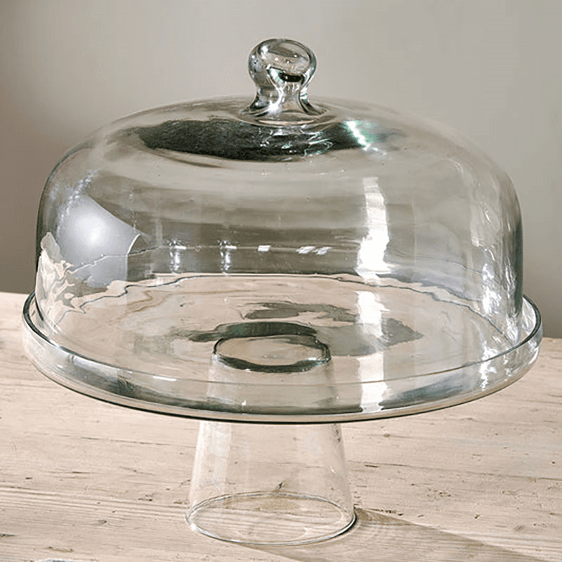 Banjara Glass Dome Cake Stand, Clear