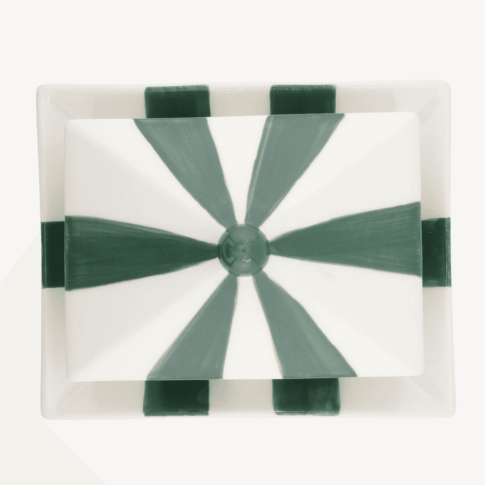 Circus Striped Butter Dish