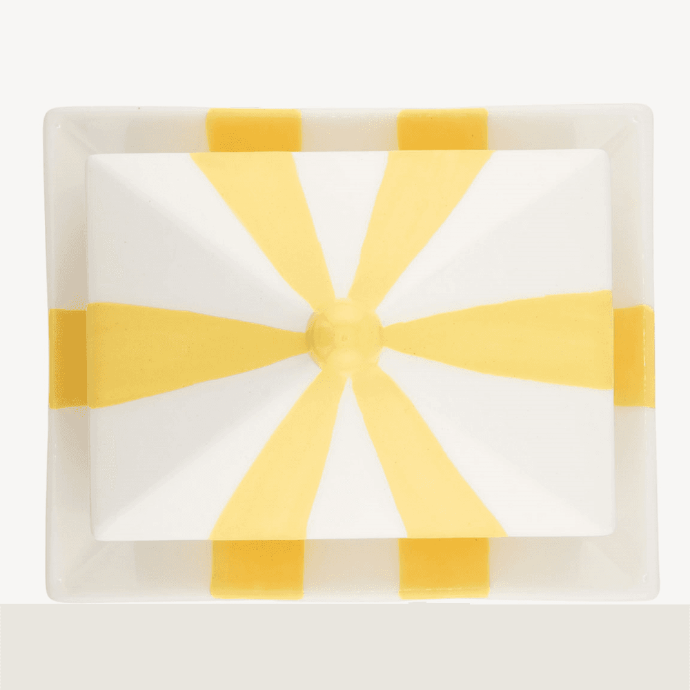 Circus Striped Butter Dish