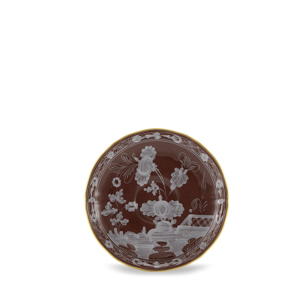 Oriente Italiano Coffee Saucer, Castagna