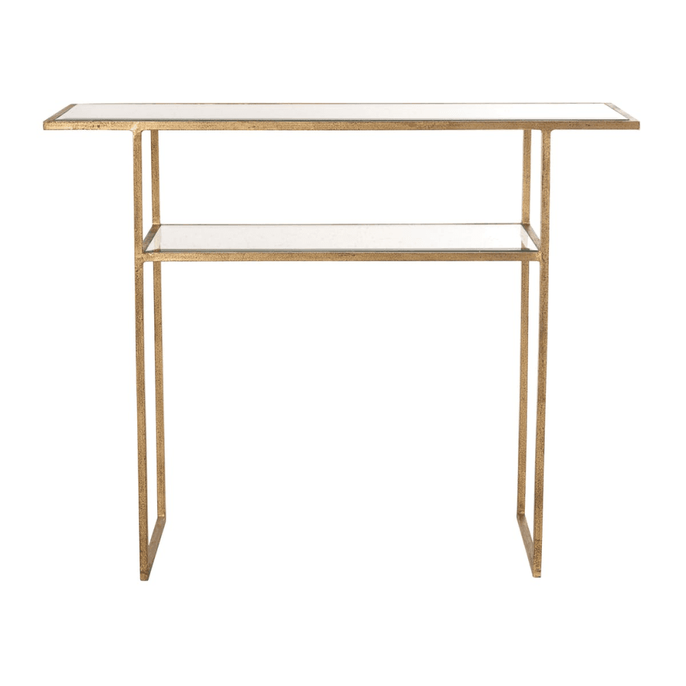 Merle Console table, Antiqued Glass