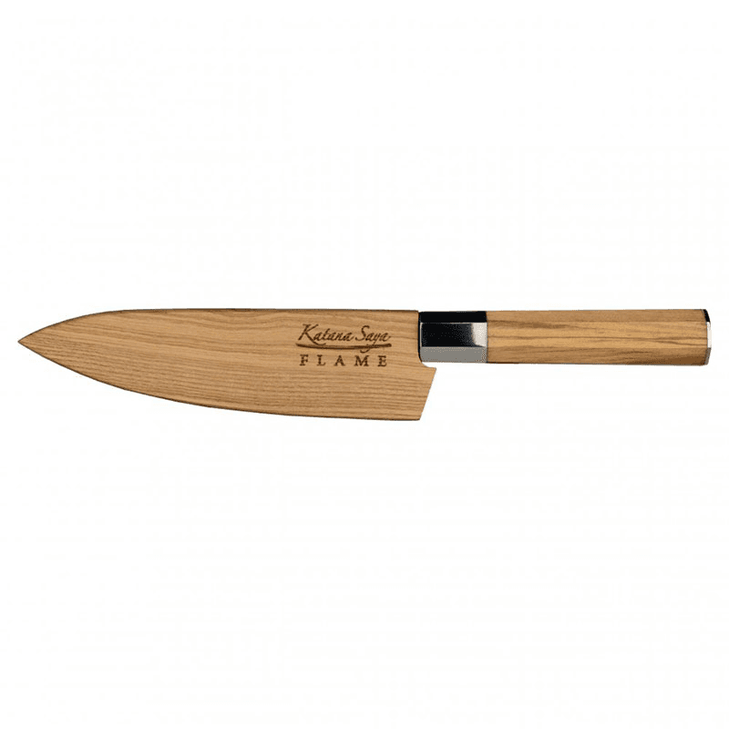 Flame Chef's Knife, Olive Wood
