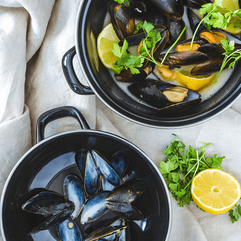 Mediterranean Mussel pot, Enamelled Steel