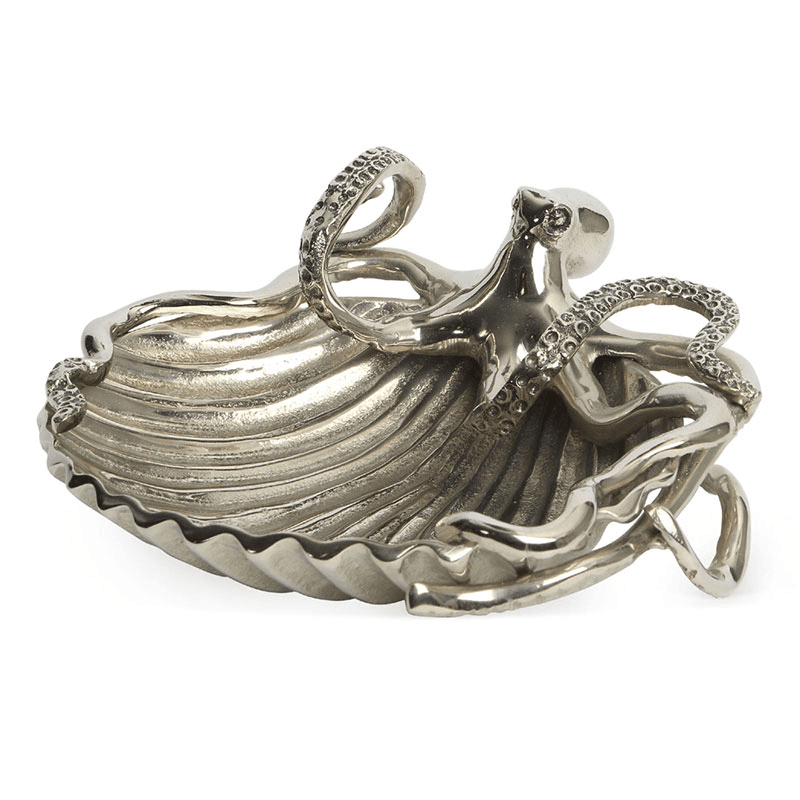 Octopus Shell Dish, Silver
