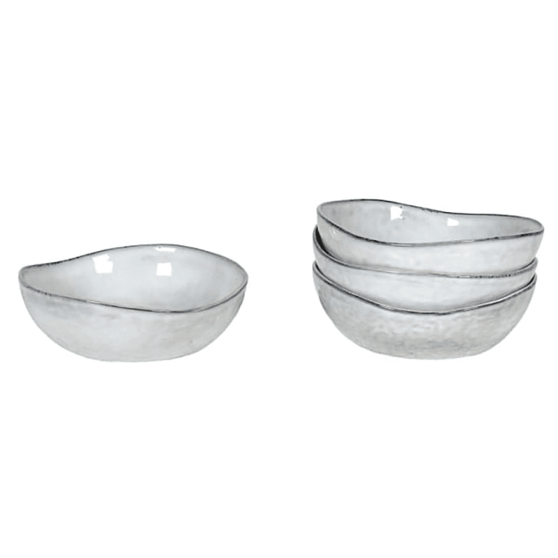 Flax Set of 4 Bowls, White