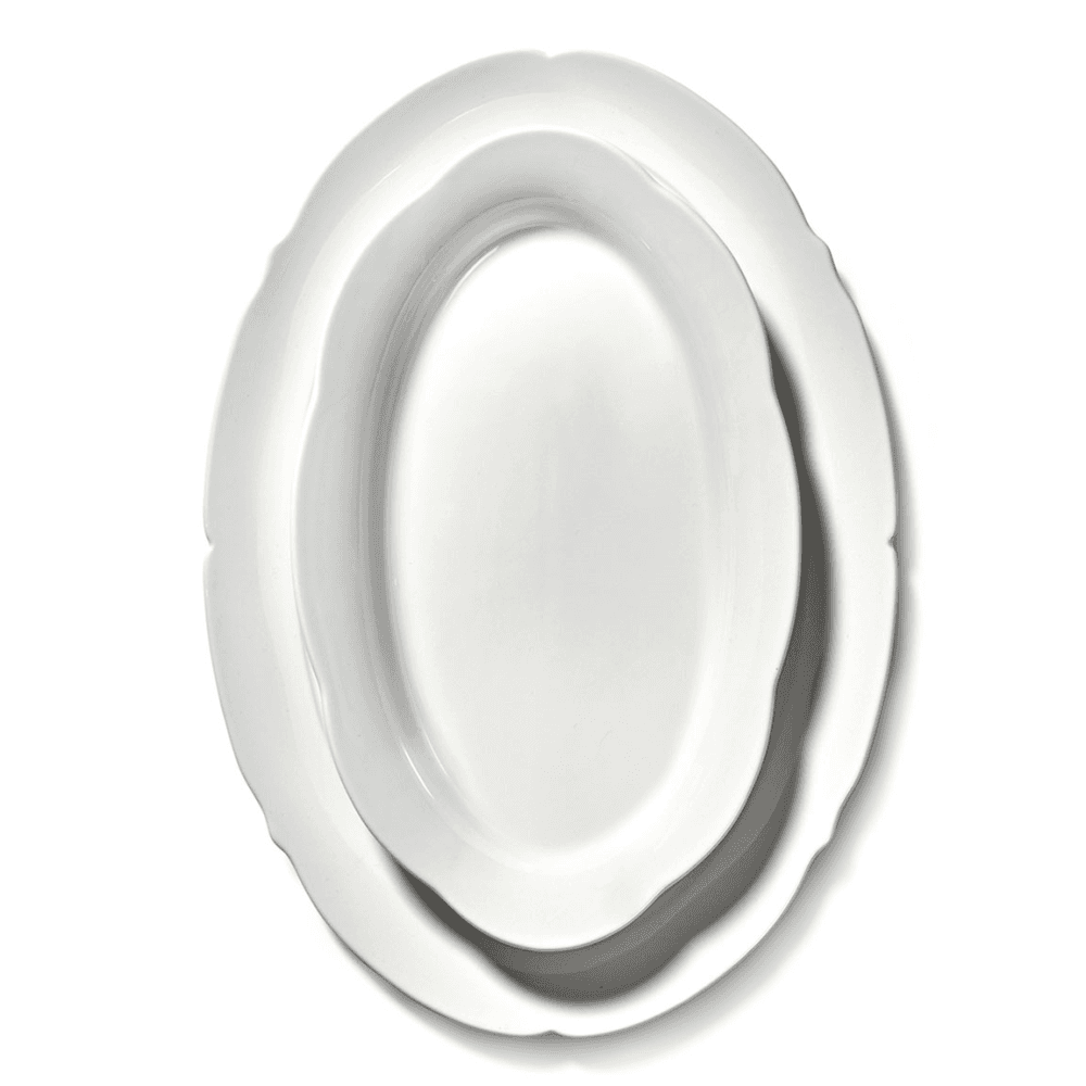 Silhouette by Sergio Herman Set of 4 Oval Plates, White