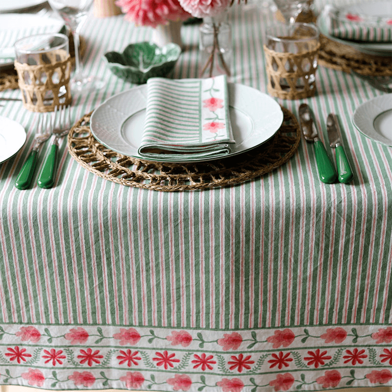 Suzani Stripe Tablecloth