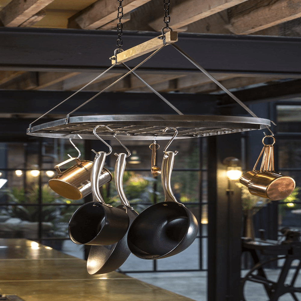 Industrial Kitchen Ceiling Mounted Pot Rack