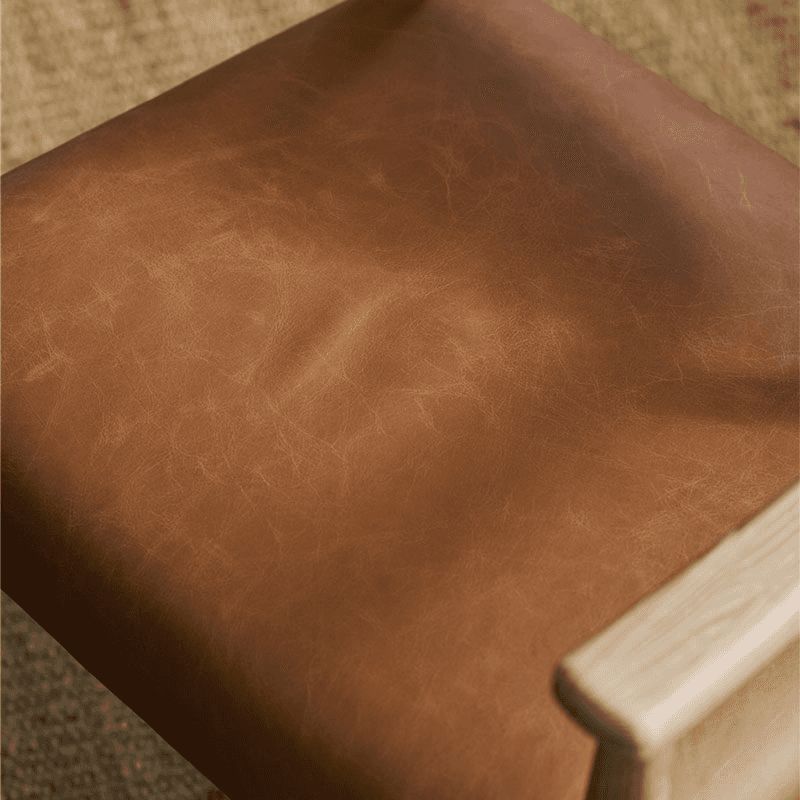 Rowden Leather Dining Chair, Ash Wood