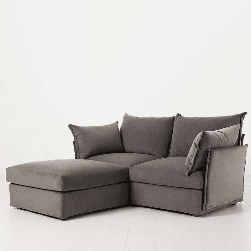 Model 06 Velvet Sofa with Chaise