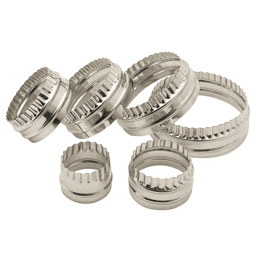 Set of 6 Pastry & Cookie Cutters, Stainless Steel