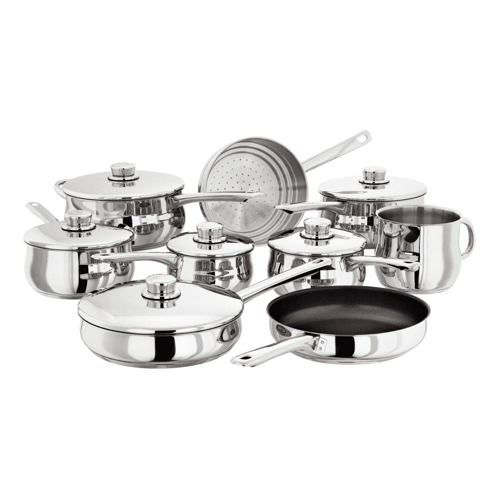 1000 9 Piece Saucepan Set, Stainless Steel