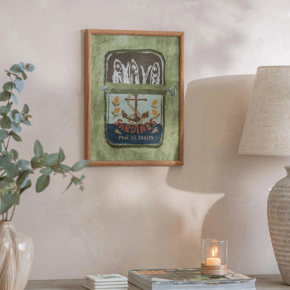 Croston Sardines Framed Print, Multi