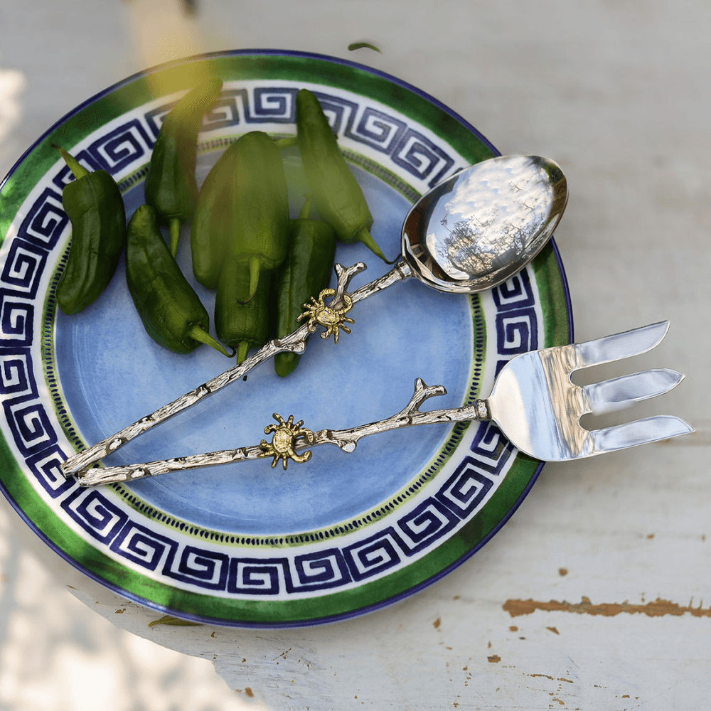 Crab Salad Servers, Silver