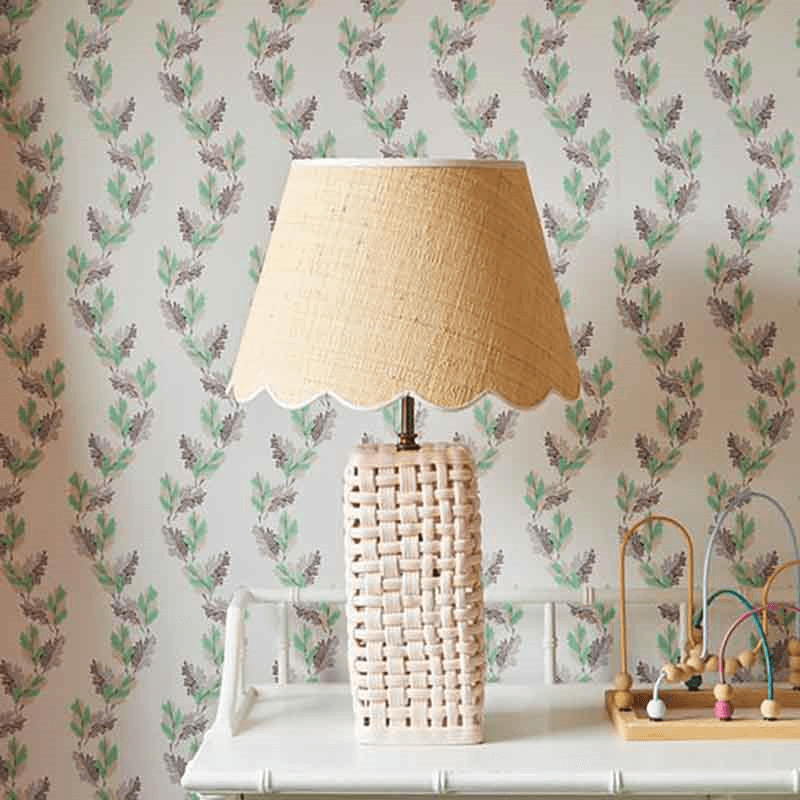 Raffia Scallop Lampshade