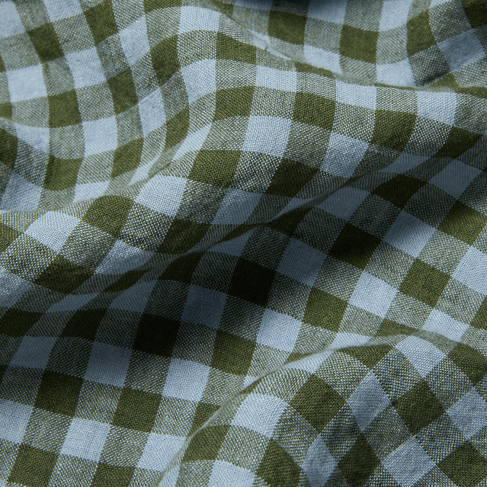 Gingham Linen Blend Duvet Cover