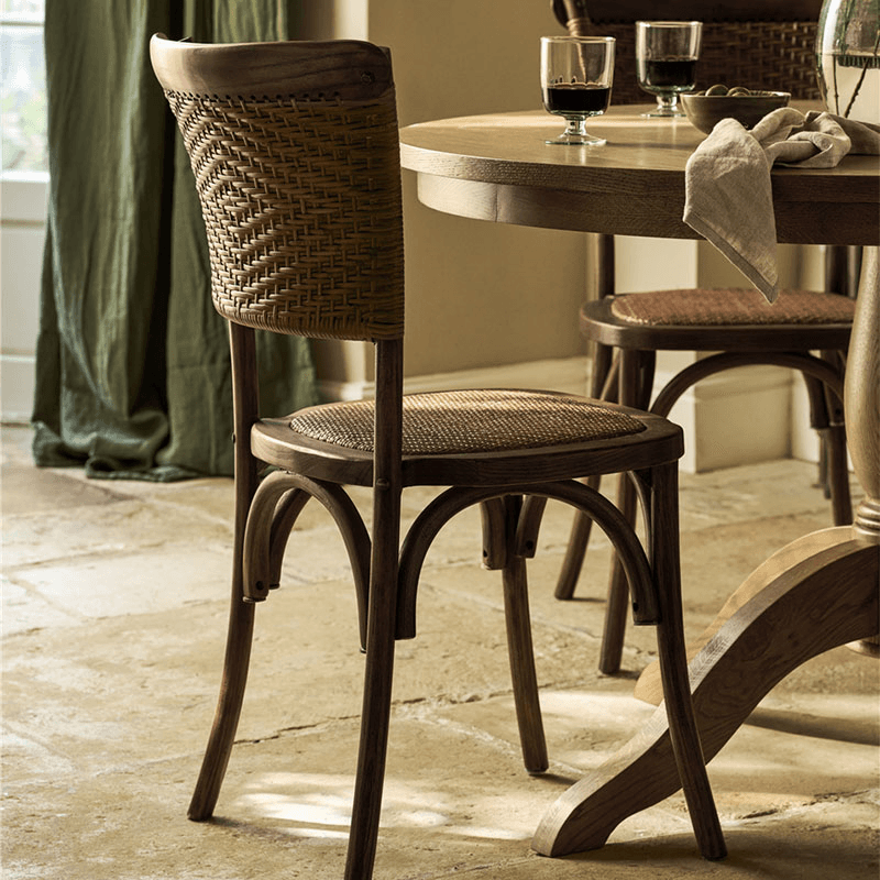 Fyfield Set of 2 Stacking Dining Chairs, Elm Wood