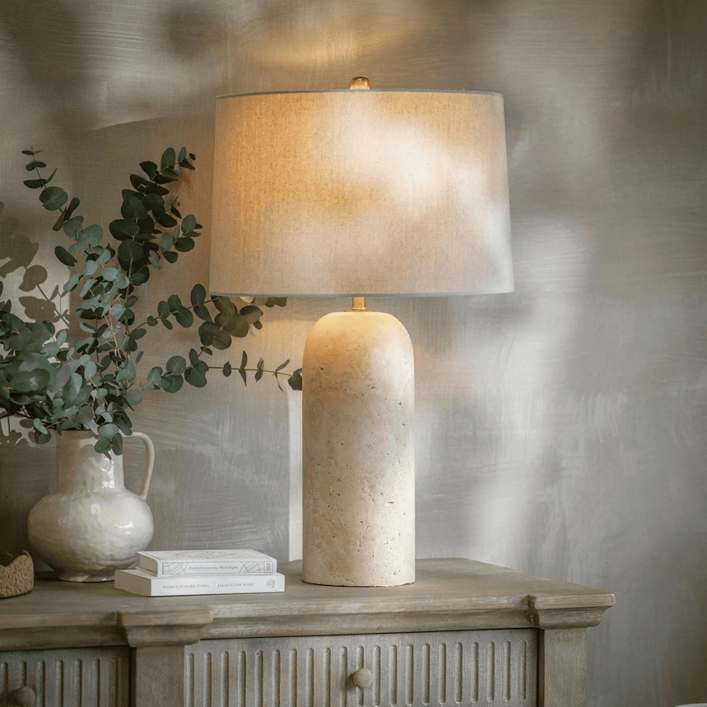 Waldron Curved Table Lamp, Clear
