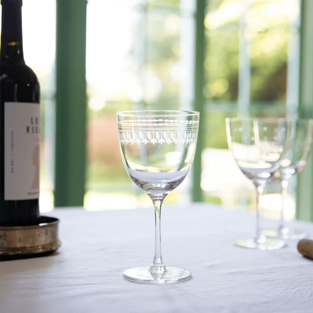 Ovals Set of 6 Red Wine Glasses, Clear