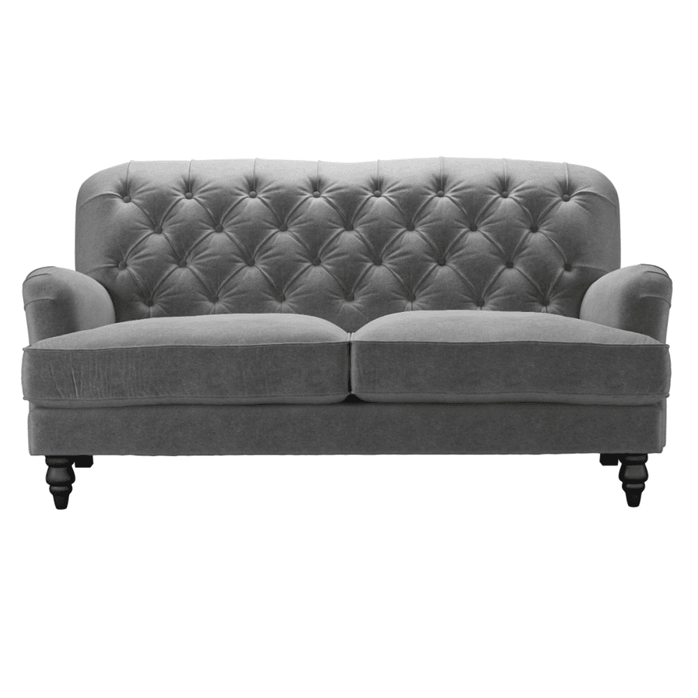 Snowdrop Button 2 and half seater sofa, Earl Grey