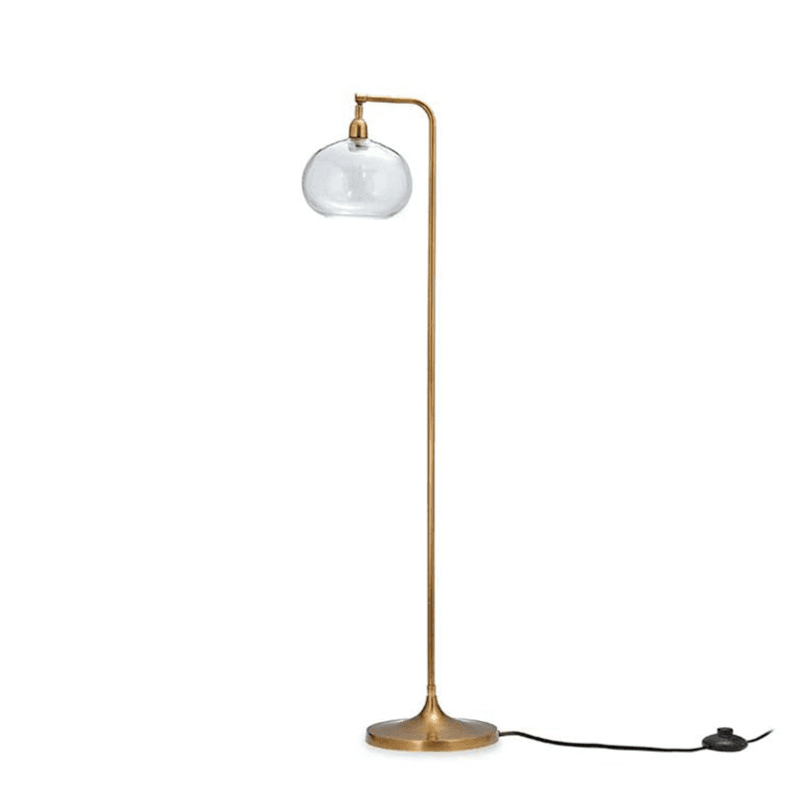 Mulia Floor Lamp, Antique Brass