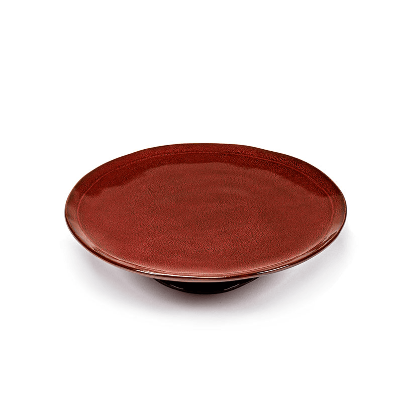 La Mère by Marie Michielssen Footed Plate, Red