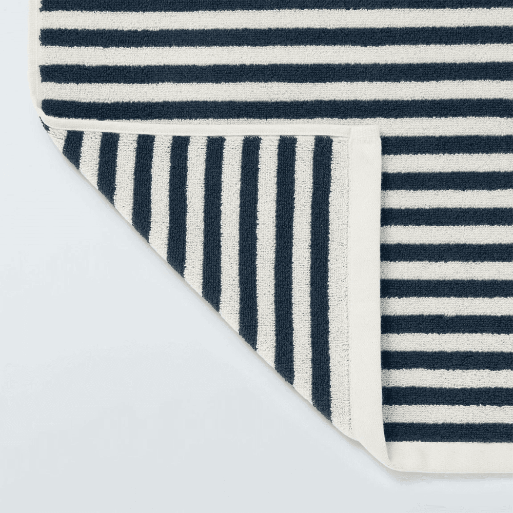 Fine Stripe Hand Towel, Midnight