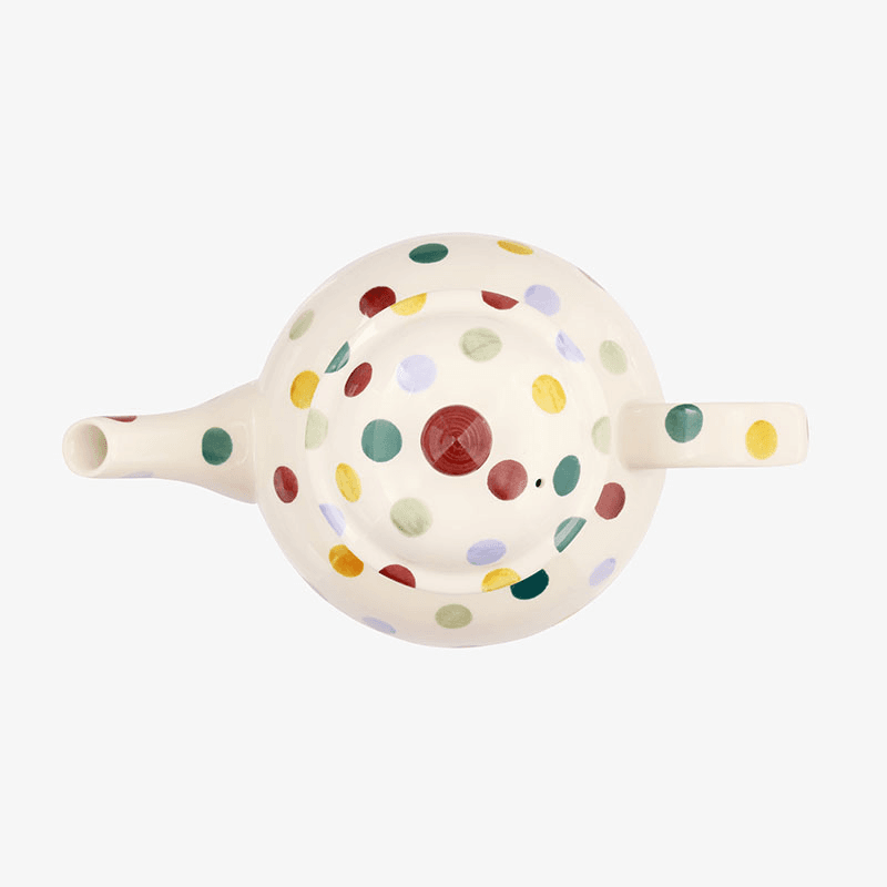 Polka Dot Teapot, Cream