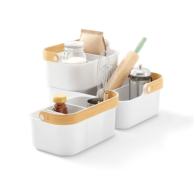 Bellwood Caddy, White & Natural
