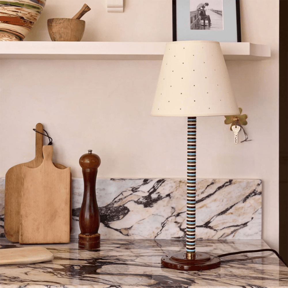Bistro Table Lamp, Cherry