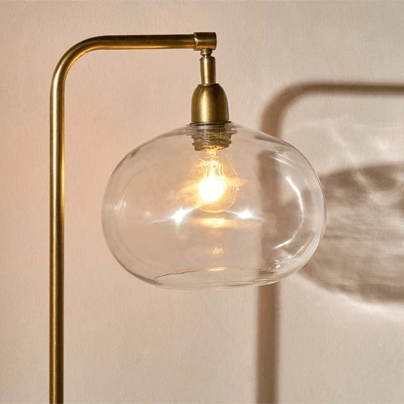 Mulia Floor Lamp, Antique Brass