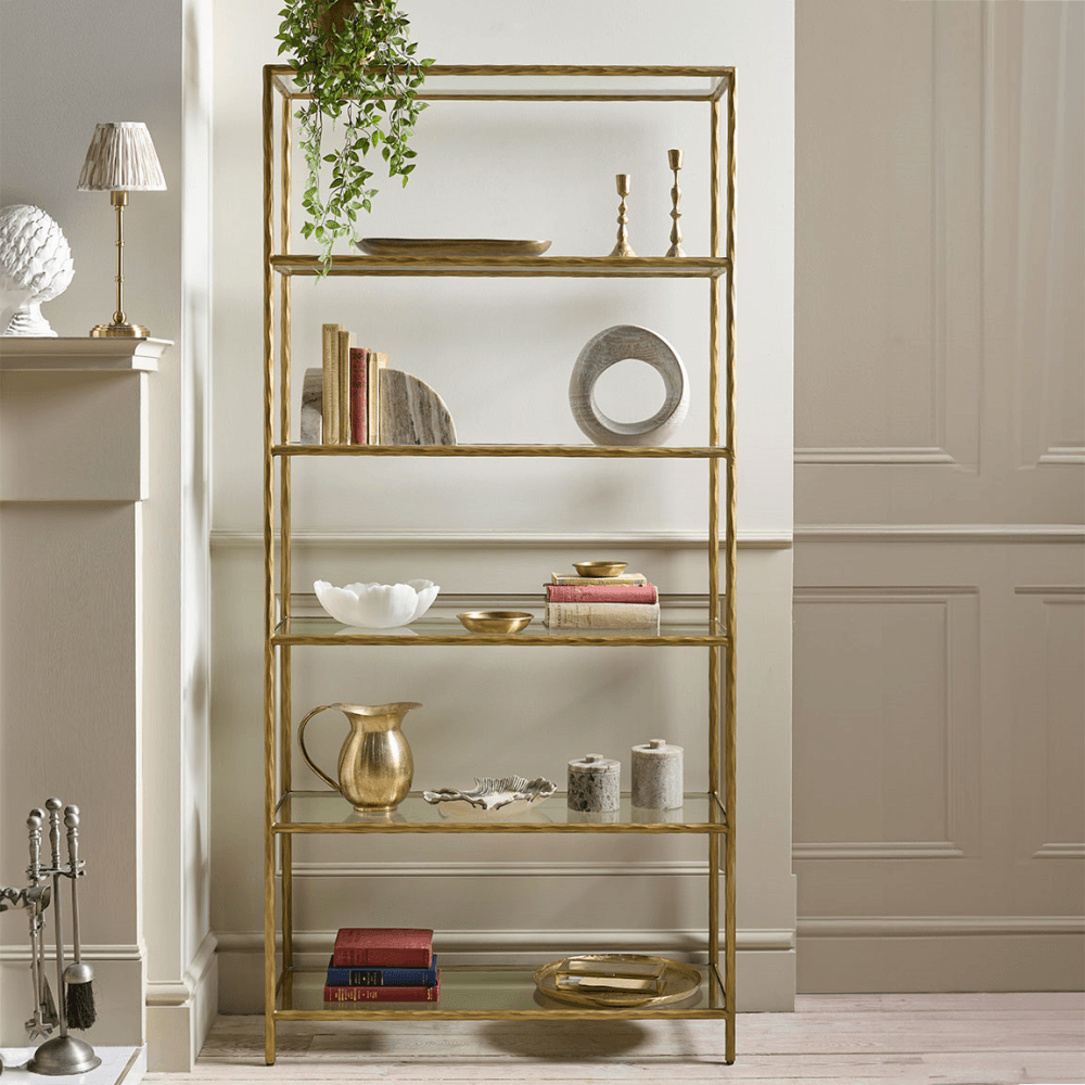 Textured Frame Display Unit, Gold