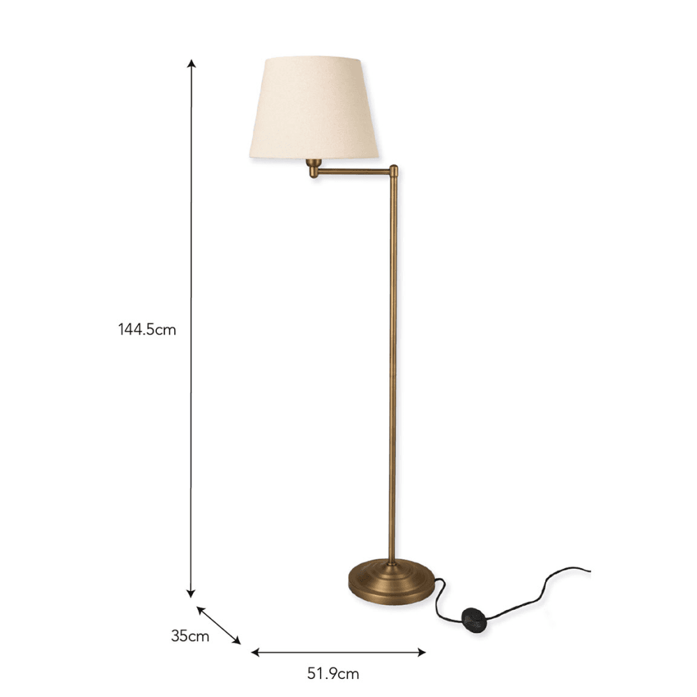 Peartree Floor Lamp, Antique Bronze