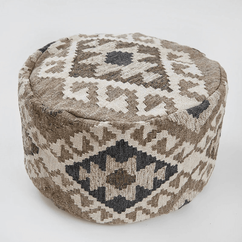 Samarkand Footstool, Monochrome
