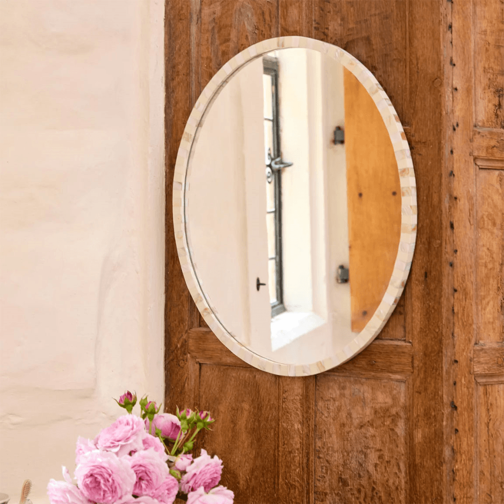 Oval Pearl Mirror