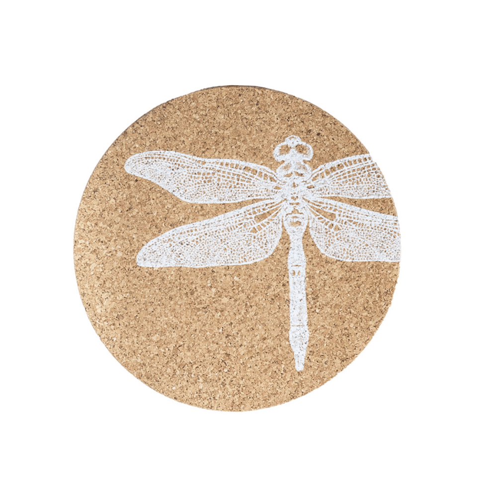 Dragonfly Set of 4 Coasters & Placemats Set, Natural