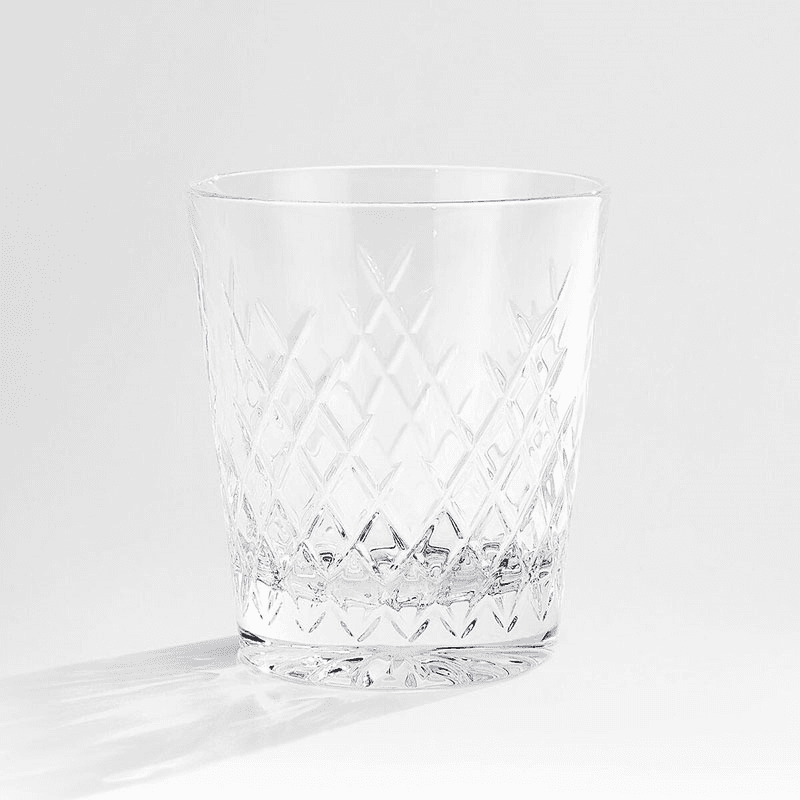Barwell Set of 4 Cut Crystal Rocks Tumblers, Clear