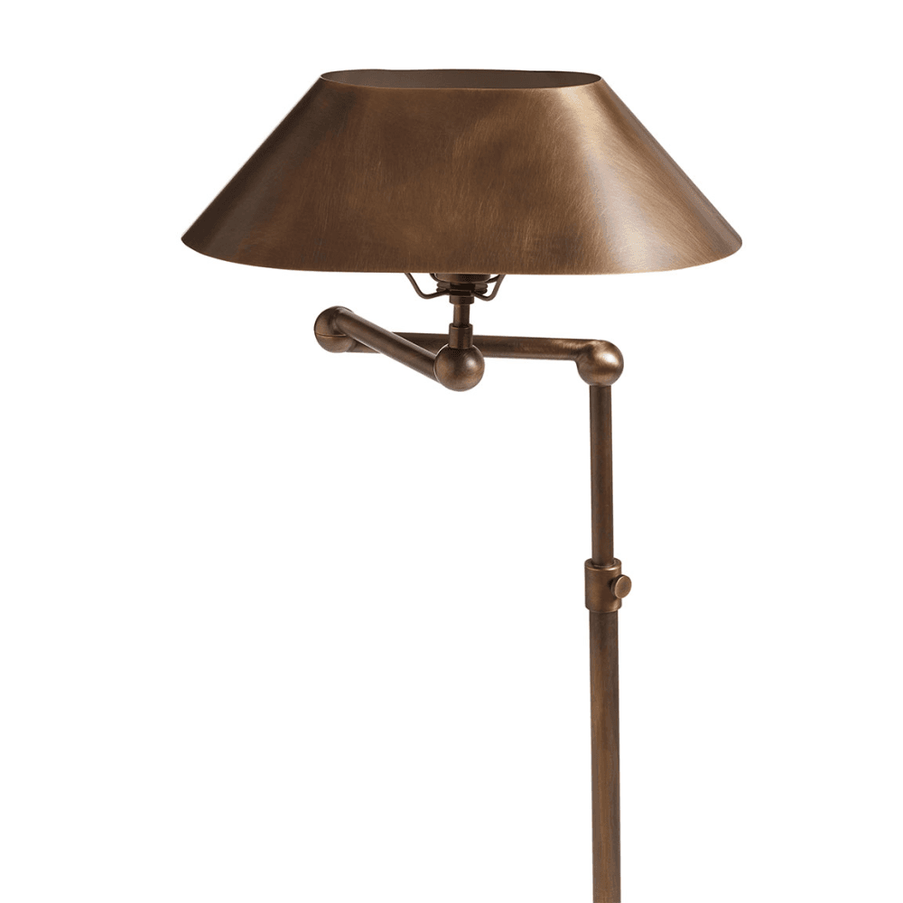 Grisewood Task Floor Lamp, Antique Brass