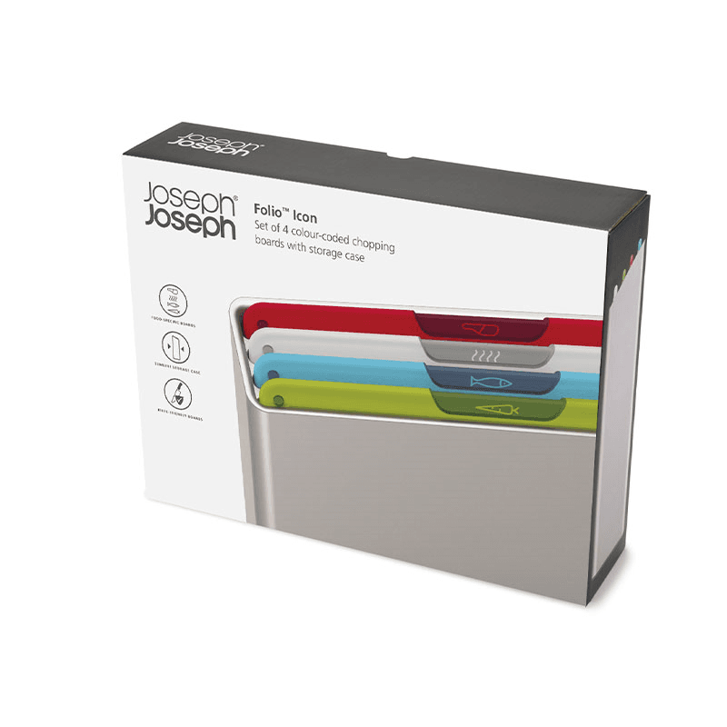 Folio Icon 4 Piece Chopping Boards, Multi