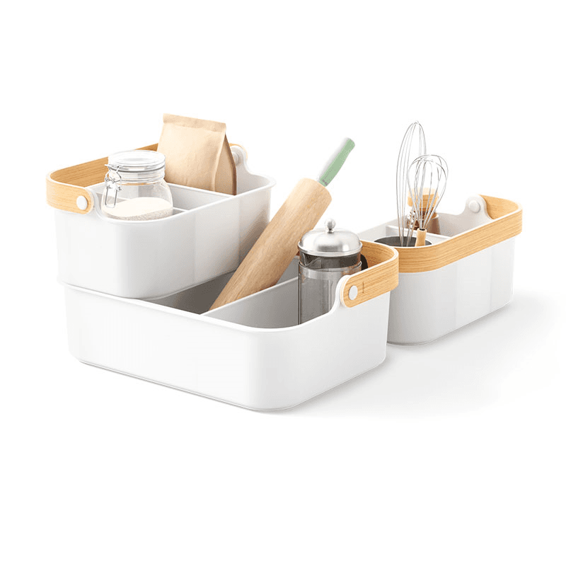 Bellwood Caddy, White & Natural