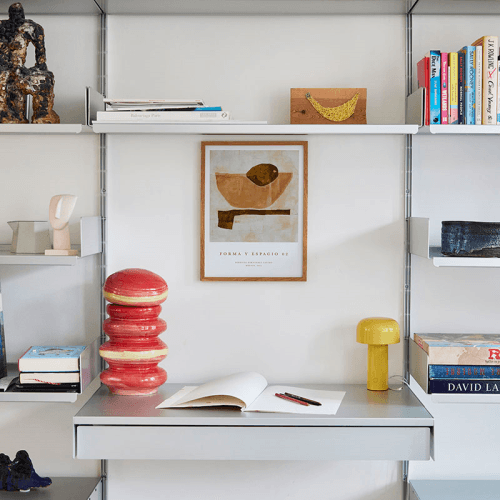 Image showing the Forma y Espacio 02 Framed Print, Beige product.