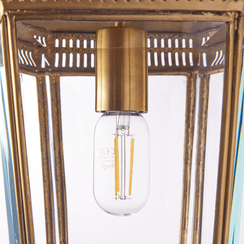 Markham Lantern, Antique Brass