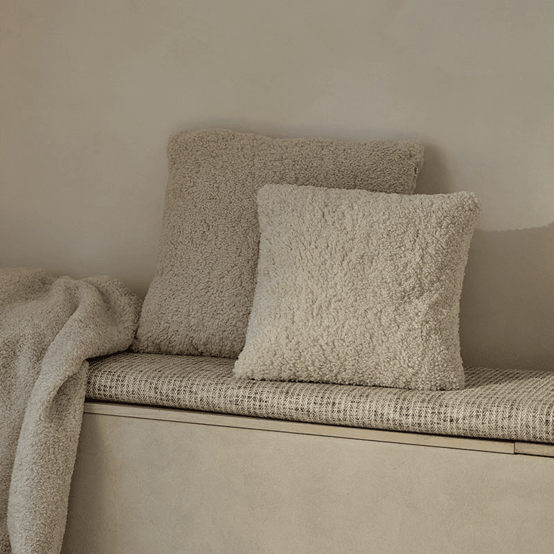 Olann Faux Shearling Cushion, Natural