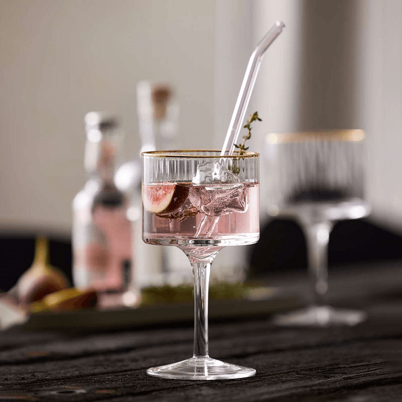 Palermo Set of 4 Gin & Tonic Glasses, Gold