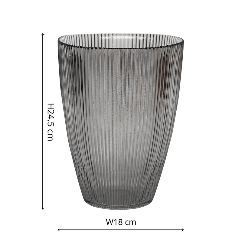 Ribbed Tall Vase