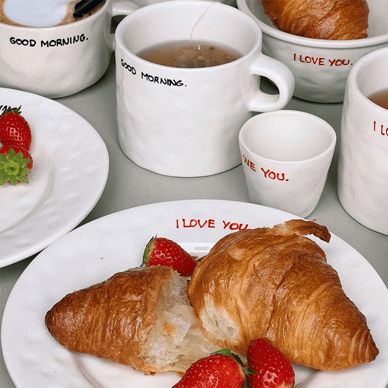 I Love You Breakfast Plate, Red