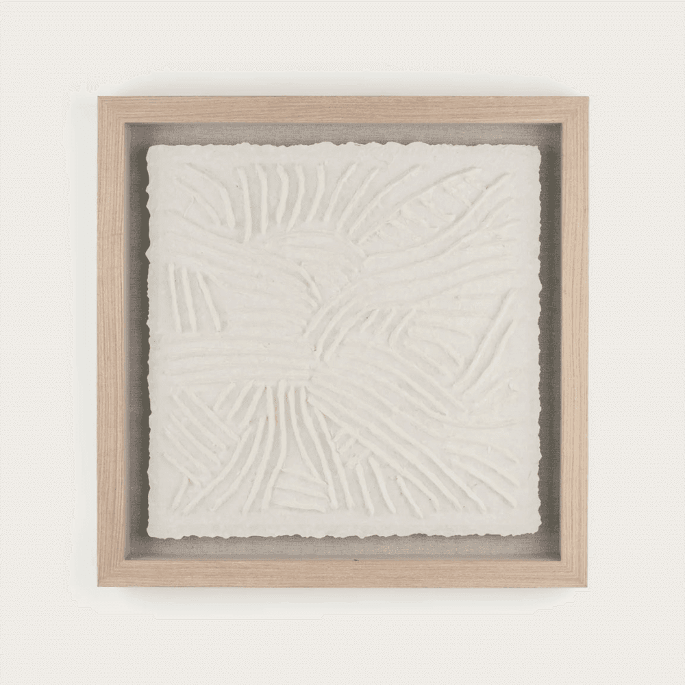 Kemsley Square Paper Wall Art, Off White